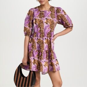 FARM Rio Tiger Leaves Mini Dress